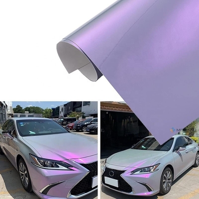 DIY Vehicle Transformation Mingtu Gray to Charming Purple Glossy Chameleon Vinyl Wrap