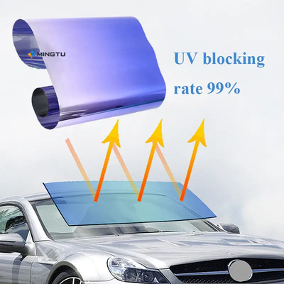 Mingtu UV400 UVR 100% Car Front Windshield Protection Shade Sticker Window Strip Heat Insulation Tint Film