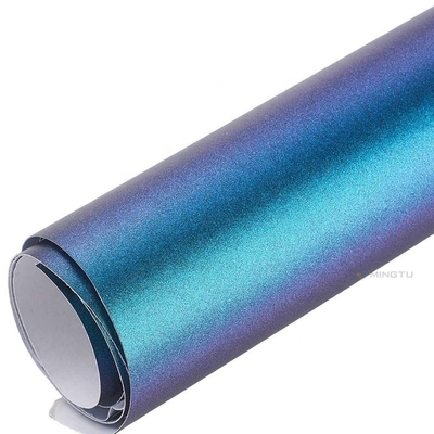 Stretchable Air Release Automotive Vinyl Wrap in Glossy Metallic Chameleon Purple Blue