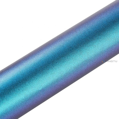 Stretchable Air Release Automotive Vinyl Wrap in Glossy Metallic Chameleon Purple Blue