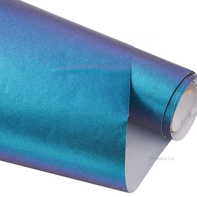 Stretchable Air Release Automotive Vinyl Wrap in Glossy Metallic Chameleon Purple Blue