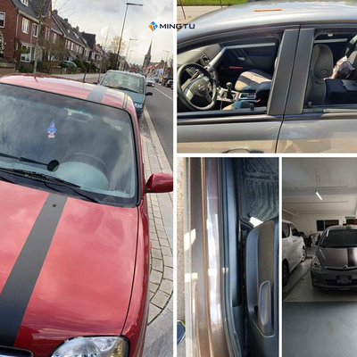 Mingtu Matte Black Vinyl Wrap for Automotive Self Healing and Air Release Bubble Included