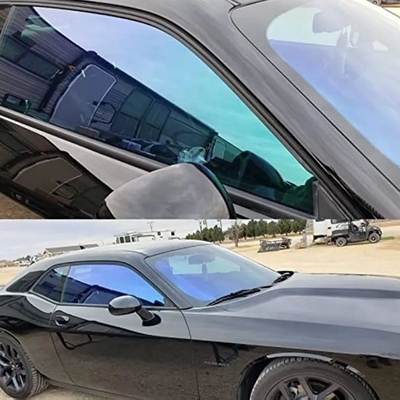 82% VLT Scratch Resistant Chameleon Deep Blue Car Front Window Tint Film from Mingtu