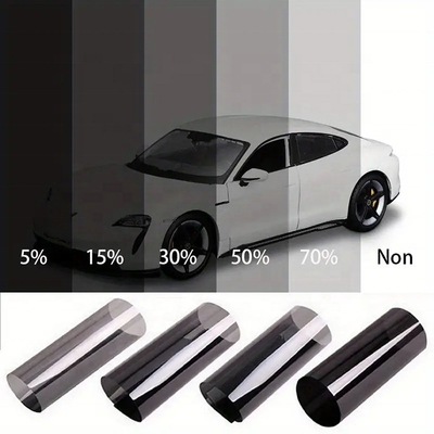 High VLT 50% 1.52*30m Carbon Reflective Black Color 1ply Window Film for Car