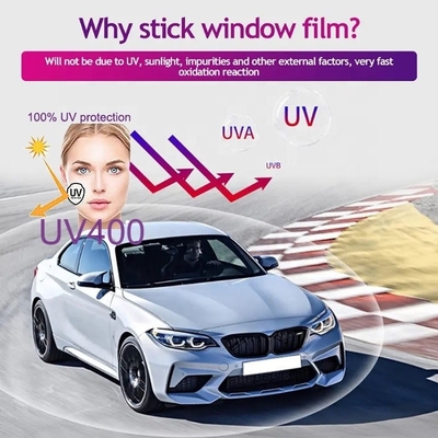 High VLT 50% 1.52*30m Carbon Reflective Black Color 1ply Window Film for Car