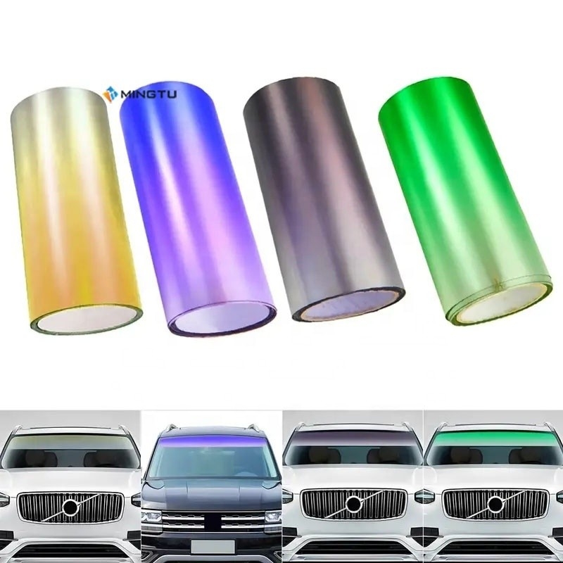 Mingtu UV400 UVR 100% Car Front Windshield Protection Shade Sticker Window Strip Heat Insulation Tint Film