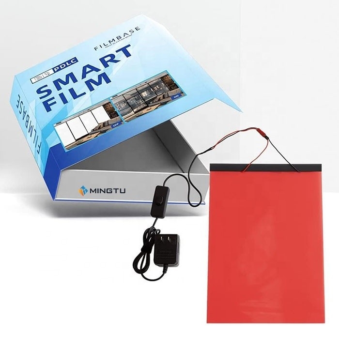 AC48V-65V/50Hz Red Switchable Laminated Smart Glass Film for Windows Mingtu OEM Electric